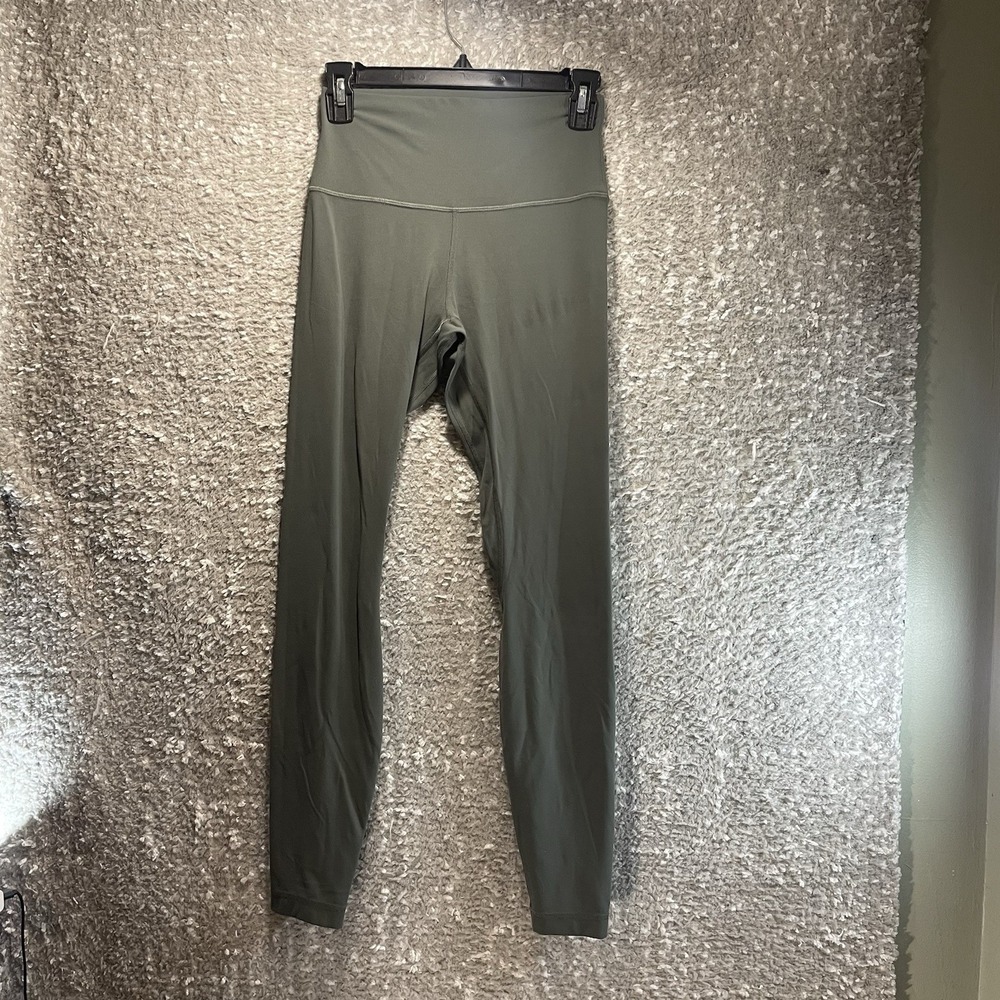 Lululemon‎ Align High Rise Pant 28" Green Sz 6 Sporty Preppy Training